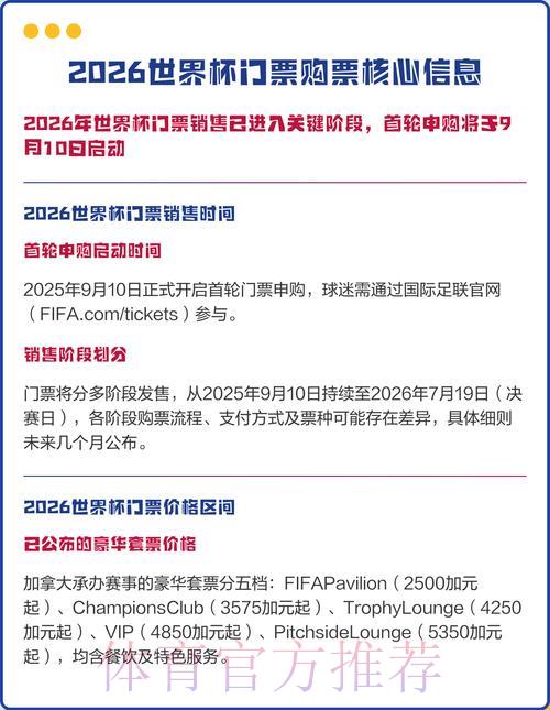 2026年世界杯官方购票平台 2026年世界杯官方购票平台