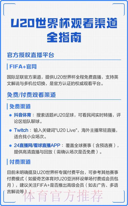 世界杯直播观看攻略：最全平台与渠道汇总